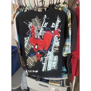 Size Medium- Marvel x Huf Spider-Man Black Tshirt Tee Spiderman Vintage Print